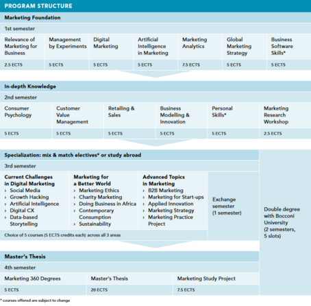 Program Structure MSc Marketing