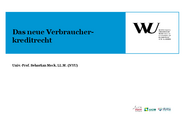 Das neue Verbraucherkreditrecht