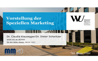 Startbild der Präsentation der Speziellen Marketing