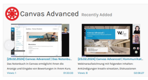 Canvas Webinare Aufzeichnung