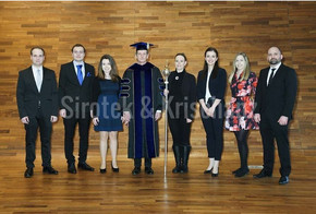 Group of WU honors at a ceremony on a stage