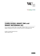 USER GUIDE: SMART INK und SMART NOTEBOOK