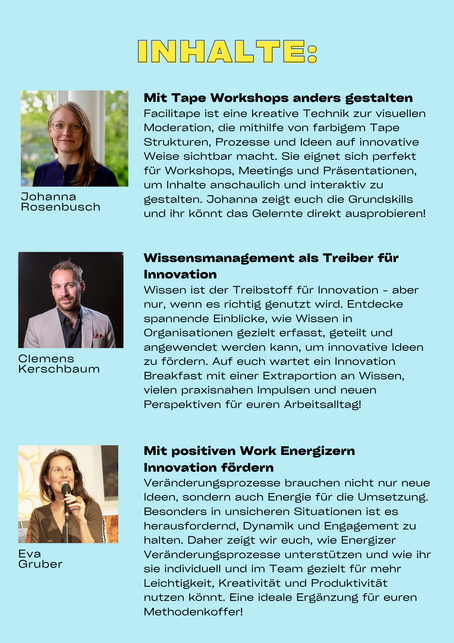 Beschreibung der Inhalte Community Angebote Frühling 2025