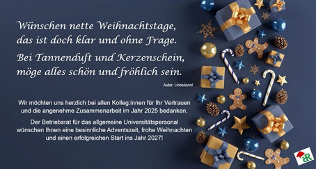 Weihnachtswünsche 2025 des Betriebsrats 