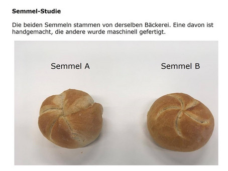 Semmelexperimente: Eine unserer Studien am Tablet