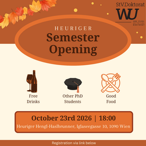 Invitation to the Heurigen on October 23rd, 2026