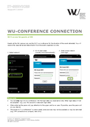 Wi-Fi Connection for events at campus WU