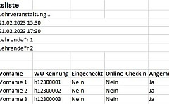 Anwesenheitsliste Excel