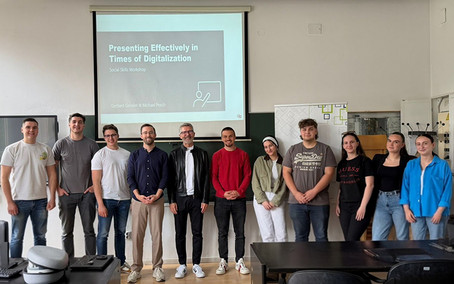 Michael Posch und Gerhard Geissler mit "Presenting Effectively in Times of Digitalization" an der School of Economics and Business in Sarajevo im Mai 2026