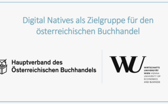 Screenshot einer Präsentation in beigem Hintergrund mit den Worten: Wu/Praxisdialog – Chancen der Digitalen Disruption in der Verlagswelt 