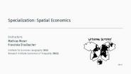 Spatial Economics