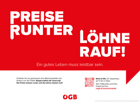 Demo-Plakat Preise runter - Löhne rauf