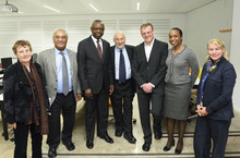 Ingrid Kubin, UN-Koordinator, Célestin Monga, Joseph E. Stiglitz, Wilfried Altzinger, Fatou Haidara und Edeltraud Hannappi-Egger