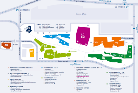 Map of Campus WU