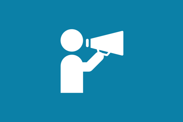 Person with megaphone icon