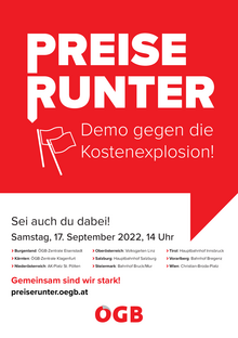 "Preis runter"-Demo Plakat