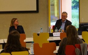Foto mit Prof. Polzin und Prof. Müller-Ibold