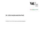 Richtlinie für das WU Informationssicherheitsmanagement