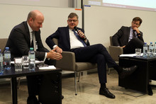 vlnr Florian Becker (Universität Kiel), Thorsten Pötzsch (BaFin), Stefan Storr (WU)