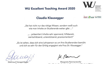 [Translate to English:] Preis Claudia Klausegger