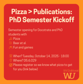 Invitation to the Pizza event: Tuesday, October 14th, 2025. 18:00, D5.6.029