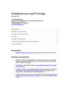 Publikationen und Vorträge