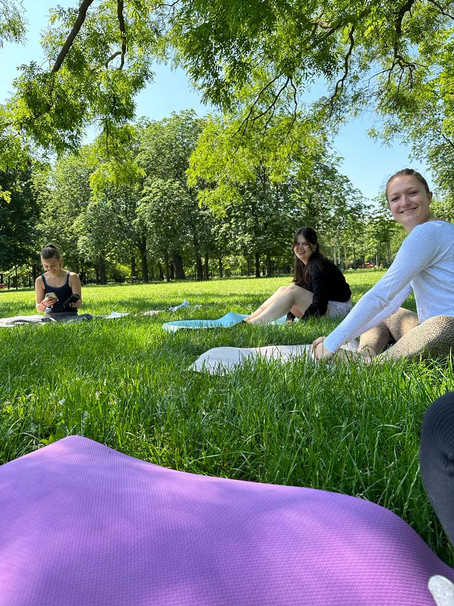 Yoga session in Prater