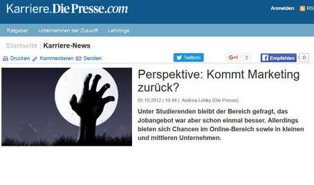 Foto der Webseite von der Presse