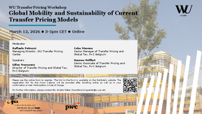Transfer Pricing Workshop "Global Mobility and Sustainability of Current Transfer Pricing Models" with Tax Administration on March 12
