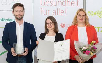 Georg Hanke und Kerstin Perko bei der Verleihung