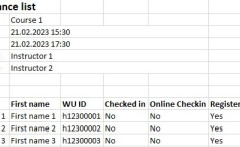 Anwesenheitsliste Excel