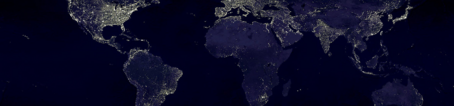 Earth at night from space