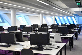 Photo of research computers in the Central Library