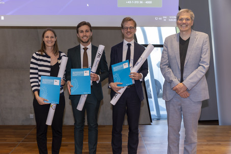 Preisträger*innen Exzellente Lehre 2025 - Raphaela Bauer-Raschhofer, Lukas Krupitsch & Peter Schöffmann