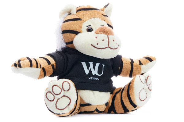 Stofftiger mit WU-T-Shirt