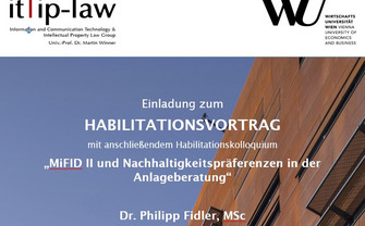 Habilitationsvortrag Dr. Fidler