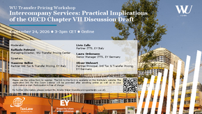 Transfer Pricing Workshop "Intercompany Services: Practical Implications of the OECD Chapter VII Discussion Draft" with EY on September 24