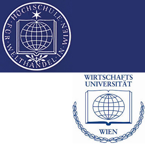 Logo der Hochschule für Welthandel und der Wirtschaftsuniversität Wien, 1975