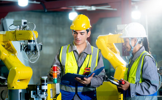 [Translate to English:] eine Roboterfabrik
