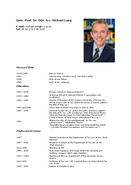 Curriculum Vitae Prof. Michael Lang 