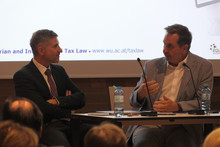 Prof. Kofler und Dr. Hilber während der Diskussion