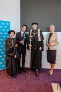 Vizerektorin Rammerstorfer, C. Renelt, Rektor Sausgruber, E. Eberhartinger ©Christoph Radl