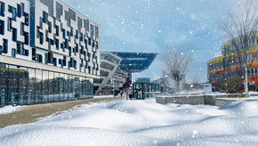 Picture of snowy WU Campus