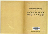 Rigorosen- und Promotionsordnung der Hochschule für Welthandel (1939)