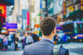 person on times square