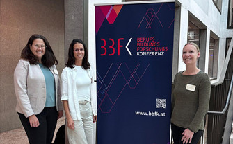 Elisabeth Riebenbauer, Silvia Lipp und Christiane Schopf bei der BBFK 2026 in Innsbruck
