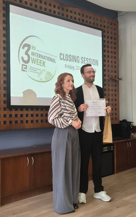 Michael Posch und Gerhard Geissler mit "Presenting Effectively in Times of Digitalization" an der School of Economics and Business in Sarajevo im Mai 2026