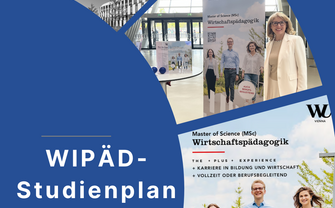 Collage:Broschüre, Master's Day, WU Campus