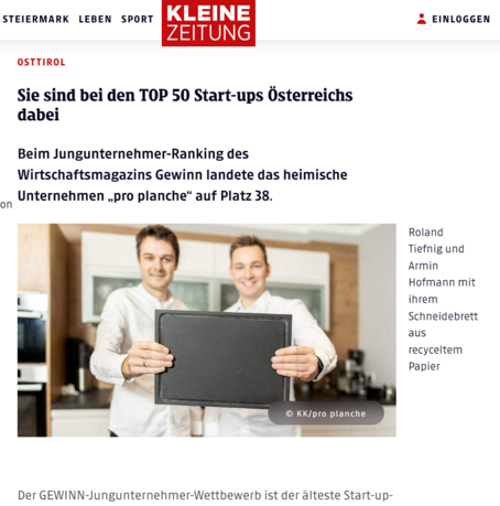Top 50 Startups Österreichs Franke