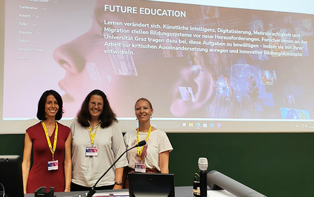 Silvia Lipp, Elisabeth Riebenbauer und Christiane Schopf bei der FUTURE EDUCATION Conference 2026 in Graz